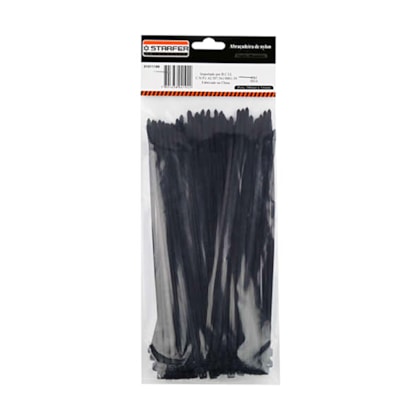 Abraçadeira De Nylon Preta 250 x 3,6 mm Com 100 Peças 1011235 Starfer