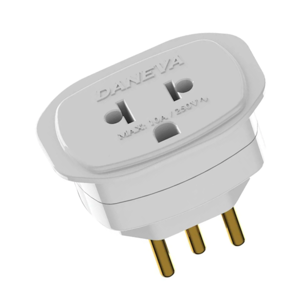 Adaptador Universal 2P+T 10A/250V Branco Granel DN1661 Daneva-6ac49ee9-2514-403a-8abd-49e6e6d43cdb