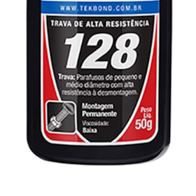 Adesivo Trava Parafusos 128 Alta Resistência Vermelho 50g 10171004306 Tekbond