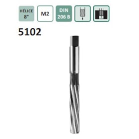 Alargador Manual Aço Rápido 5mm 5102 502012 Indaço