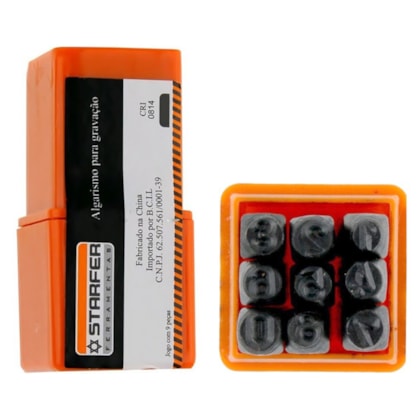 Algarismo para Gravação 3mm Starfer-de3f926d-3346-4505-9ac3-855e225d17cf
