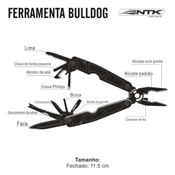 Alicate Bulldog Multifunção Canivete Stainless em Aço Inox 320930 Nautika-c92d8763-2f52-4919-ad5c-1903fb078ba6