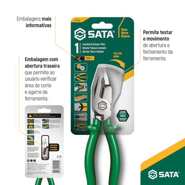 Alicate Corte Tesoura Profissional Isolado 8