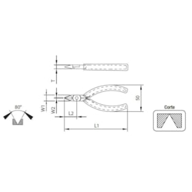 Alicate de Corte Diagonal Rente 5Pol Belzer