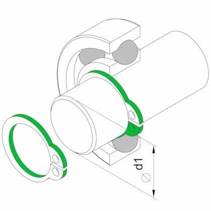 Alicate para Anéis Externo Bico Reto 12