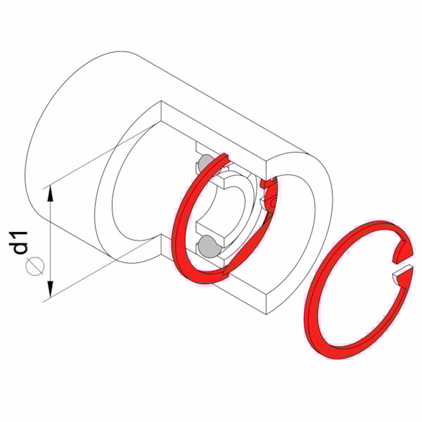 Alicate para Anéis Interno Bico Reto 7