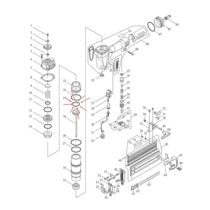 Anel O Ring 22.5 para Pinador AF506 HY00000400 MAKITA-aba4da0f-f397-4088-b0e1-ef80328eb66b