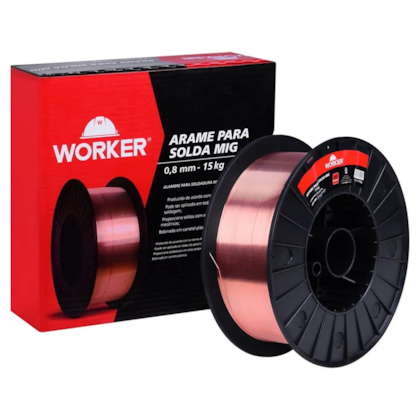 Arame Para Solda Mig 0,8mm 15Kg  ER70S-60,8M Worker