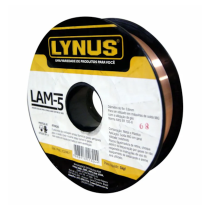 Arame Solda Mig Lynus Aws Er70S-6 5Kg 0,8 Lam-5 13246.1 Lynus