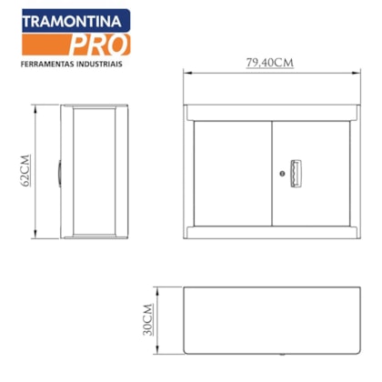 Armário Painel Superior Pequeno Para Ferramentas Com Duas Portas 150kg 44953/404 Tramontina-286c08e0-ca85-4449-9cf2-676e638b485a