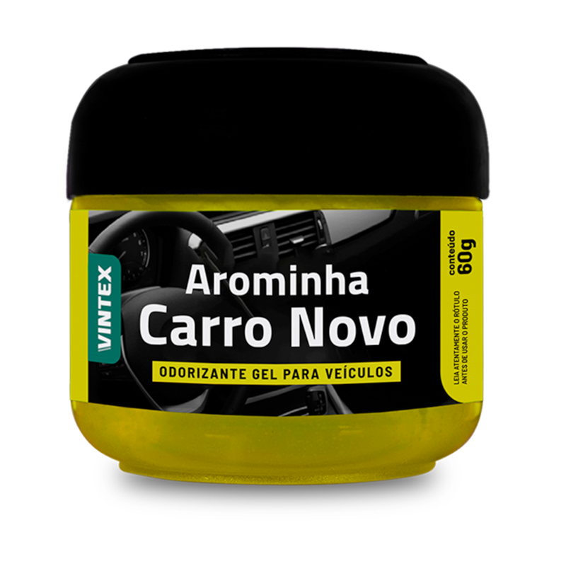 Aromatizante Automotivo em Gel Carro Novo 60g - Vintex - Odorizador para Painel