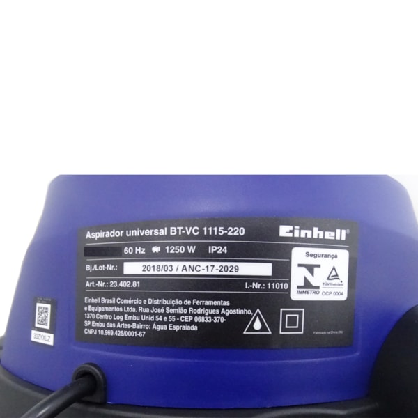 Aspirador De Pó e Liquido 15 Lts  Bt-vc 1115 Einhell-16afb4f0-e5ed-46f3-b8b7-1827c0a78736