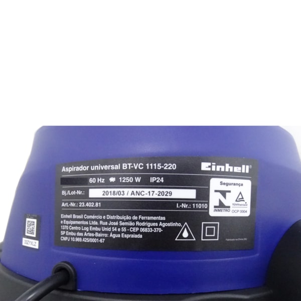 Aspirador De Pó e Liquido 15 Lts  Bt-vc 1115 Einhell-b1a3737c-4fc7-4ae9-a1d3-1ba46da7c47c