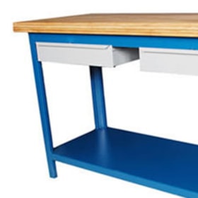 Bancada 1,5M Tampo de Madeira 2 Gavetas Fercar