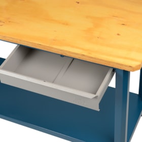 Bancada de 2 M com Tampo de Madeira e 2 Gaveta 202CD Fercar