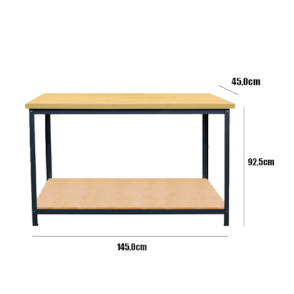 Bancada de Trabalho Ábile em MDF e Aço 145cm 91502 Presto-c358fbb5-1b53-4757-8839-df559b42ee32