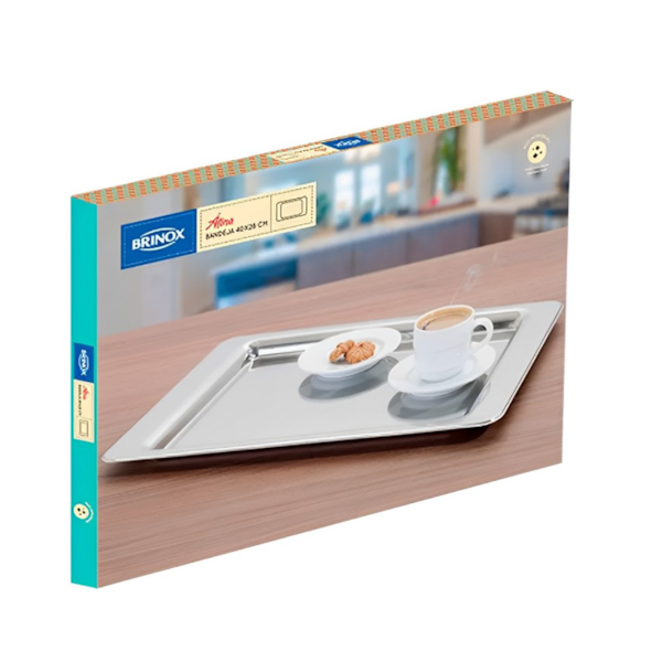 Bandeja Atina Com Alça em Aço Inox 37cm x 23cm 1423137 Brinox-0b3e1297-5771-429b-bfc9-3a9b41c02e20