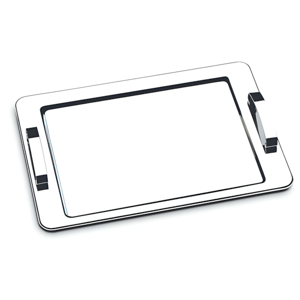 Bandeja Atina Com Alça em Aço Inox 40cm x 28cm 1421140 Brinox-88a327be-9214-4a47-928b-31046774173b