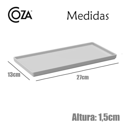 Bandeja New Square Slim Retangular Para Banheiro 27cm Cinza Frio 10460/0499 Coza-5145b913-c535-4044-af55-9cb6732ffb52
