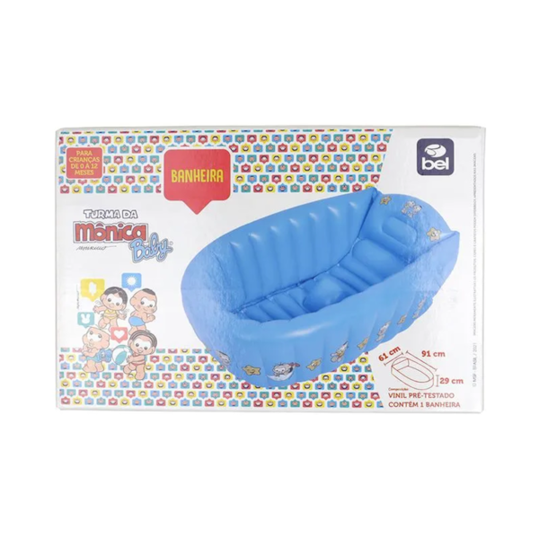 Banheira Turma da Mônica Baby 91CM X 29CM Azul 95802 BelFix-28d49baf-b93a-4232-aa0c-377c32fde90d