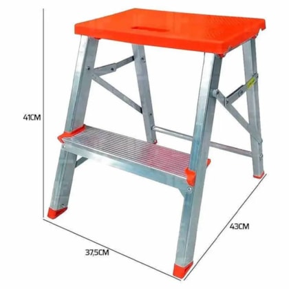 Banqueta Escada em Alumínio C/ 2 Degraus ESC0070 Botafogo-293b5c58-9d41-40df-8d72-86641b4a9ef7