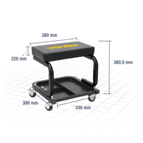 Banqueta Fixa Almofadada para Mecânico 3579110000 Vonder