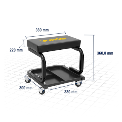 Banqueta Fixa Almofadada para Mecânico 3579110000 Vonder