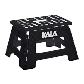 Banqueta Plástica Dobrável Preta 22cm 328829 Kala