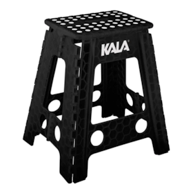 Banqueta Plástica Dobrável Preta 45cm 328811 Kala