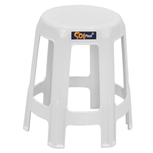 Banqueta Reforçada Guaxuma 120kg em Polímero Branca Solplast-3a367f22-55a6-456c-9f77-140a84c38e8c