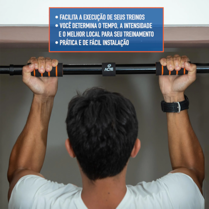 Barra De Porta Ajustável Com Pegada Suave Em Espuma Preto/Laranja T142 Acte Sports-e79f669f-f55a-4e27-8d6d-7736be704abf