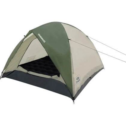 Barraca de Camping Araguaia Premium até 5 Pessoas Coluna Dágua 1000mm Bege/Verde 101901 Belfix