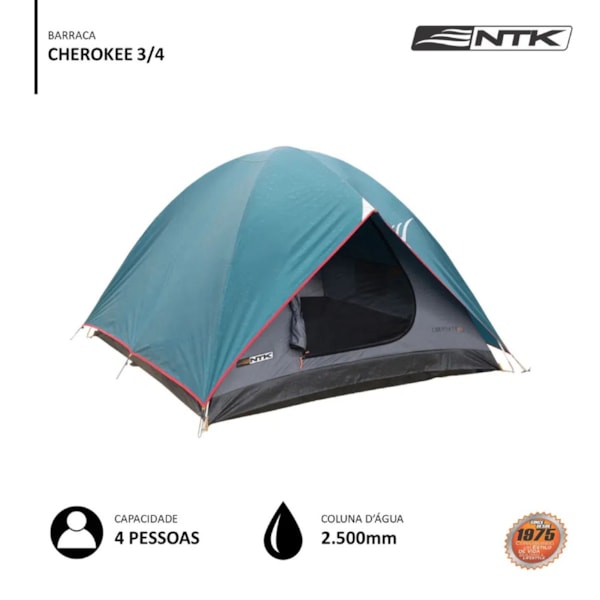 Barraca de Camping Cherokee GT 3/4 2500ml Coluna Dágua 151200 Nautika-05b17c0c-c3a1-4864-8973-51a30b816276