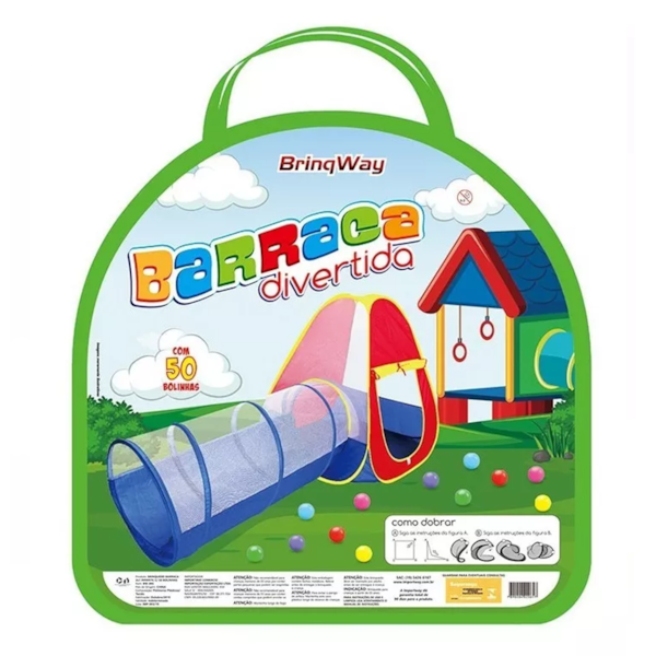 Barraca Infantil 2m x 1m C/ Bolsa e Bolinhas BW065  Importway-3e434087-bcf7-4612-9150-6ef445ba7b72