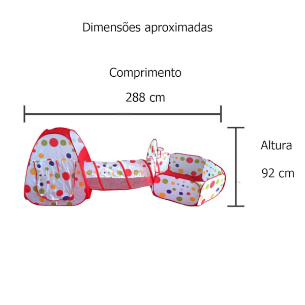 Barraca Infantil C/ Piscina de Bolinha 2,88m Importway-b3586a13-1e08-4681-b773-a6a79537552b