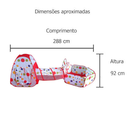 Barraca Infantil C/ Piscina de Bolinha 2,88m Importway-254f114c-e397-48b5-97ef-13a01c31aa9f