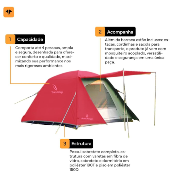 Barraca Teante Azteq 4 Pessoas 3000mm dágua 740012 Nautika-c3c8ea9d-fa2a-4c13-9e1a-be45b577e3c8