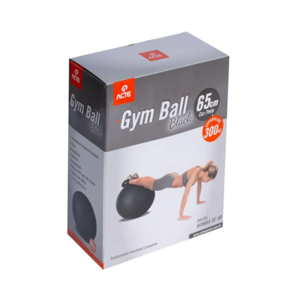 Bola De Pilates 65Cm Preto Com Bomba De Ar T9-Pto Acte Sports-ec791aa2-4a65-4169-a814-bf915808cbaf