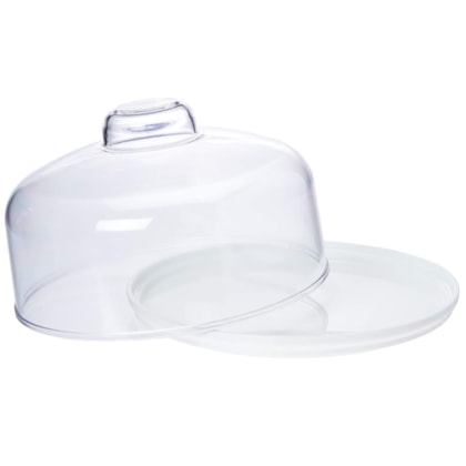 Boleira Cozy Vitrine Base com Cúpula 25cm Branco 10136/3007 Coza-1da75de7-11df-4648-8fa8-fbf0aee2a717