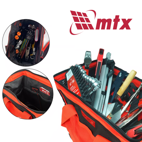 Bolsa de Ferramentas Manual Poliéster Fundo em Abs 30cm x 24cm x 19cm C/ 14 bolsos 9023155 MTX-96b0abde-dcb9-48a8-b282-9b754636fa61