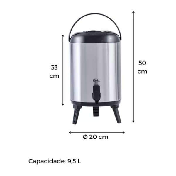 Botijão Inox 9,5 Litros 1258 Paramount-5f6bb823-e010-4f63-95c7-73f25a45f4c8
