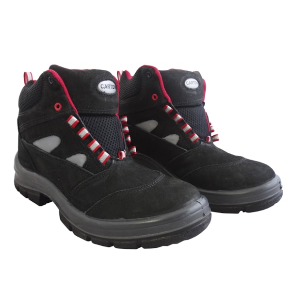 Botina de Amarrar Nobuck Sem Bico CA15080 Preta Cartom-563b1d23-2dc4-46fd-bdcf-3928bf5bb8c0