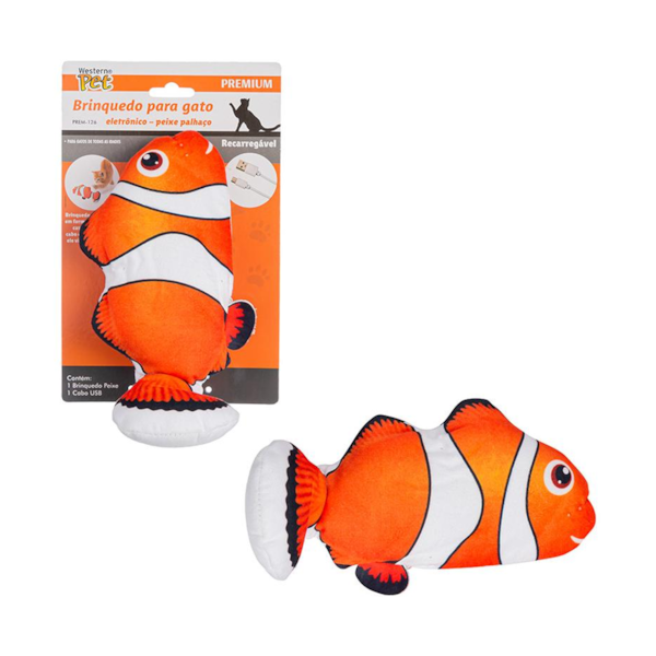 Brinquedo Elétrico Peixe Palhaço 3,7V para Pets PREM-126 Western-accb878c-a86a-40b1-ba38-44b04d45a8d4