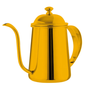 Bule Bico Fino Inox Golden Dourado 570ml 8022 Mimo Style