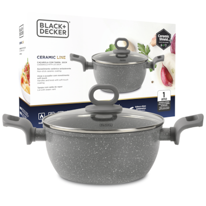 Caçarola 20Cm 3l Cerâmico BXCWHCCS004 Black&Decker-af8fd3a3-612f-4f7f-a47d-9c9820f2a9b9