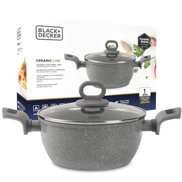 Caçarola 22cm 3,4L Cerâmico BXCWHCCS005 Black&Decker-98b0f3a0-4257-4f8c-8348-4db115c82672
