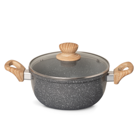 Caçarola Com Tampa  2,7L Antiaderrente Marble Dark Grey 15217502 Oster 