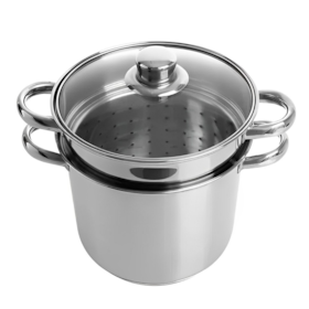 Caçarola Espagueteira Savoy com Cozi-Vapor 5,0L Aço Inox 4809/100 Brinox