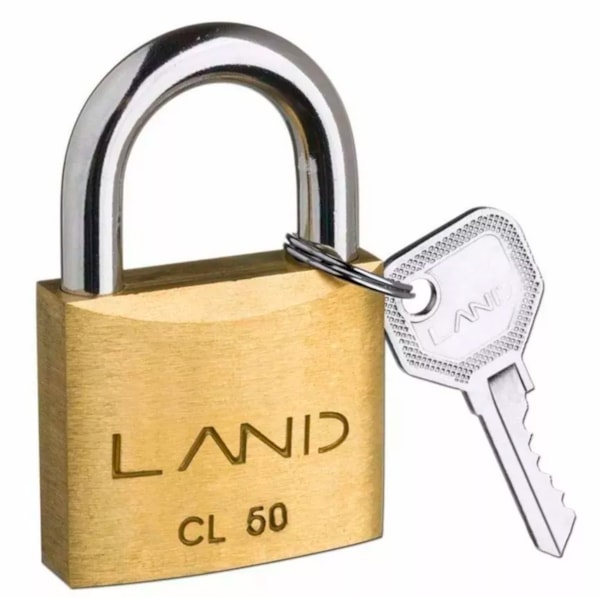 Cadeado em Latão 50mm Land-c789318b-5b2e-4eec-803d-b991e24438df