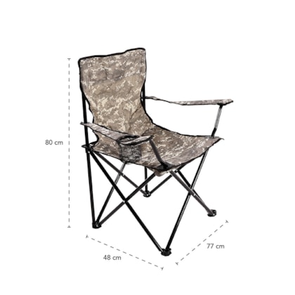 Cadeira Araguaia Comfort Dobrável Camuflada Bege Aço 16900 Bel fix-e5f3752e-98d8-468b-98e0-53b2669370e4